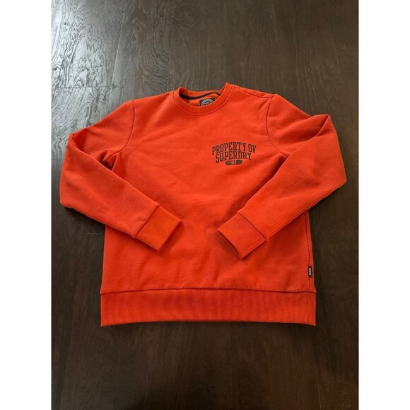 Superdry Men's Athletic Script Flock Sweat Sweatshirt - Picture 1 of 3